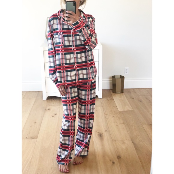 Plaid Christmas Pajamas PJS Set - Picture 3 of 8